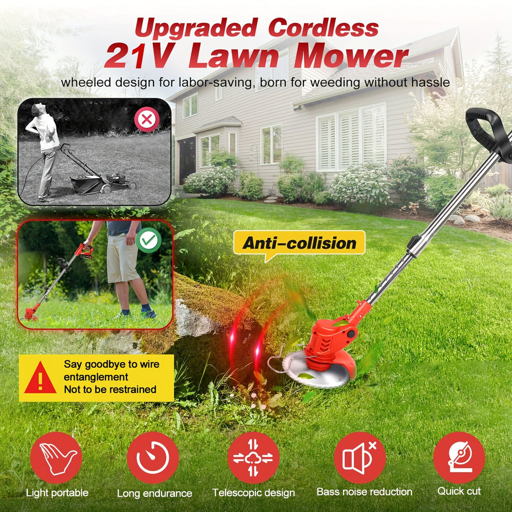 Kabelloser Unkrauttrimmer, 21V für Garten und Terrasse – Detailansicht 7