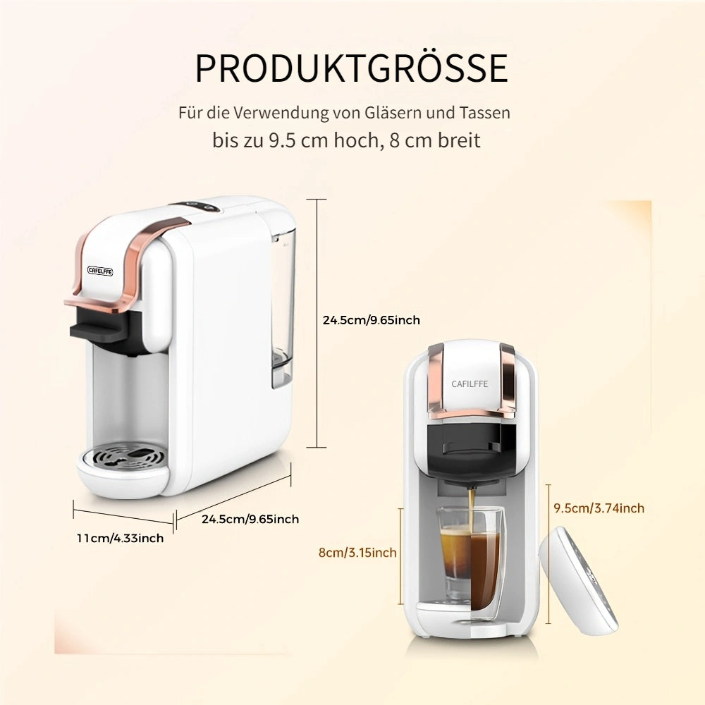 Kaffeemaschine, Weiß für Küche und Büro – Detailansicht 5