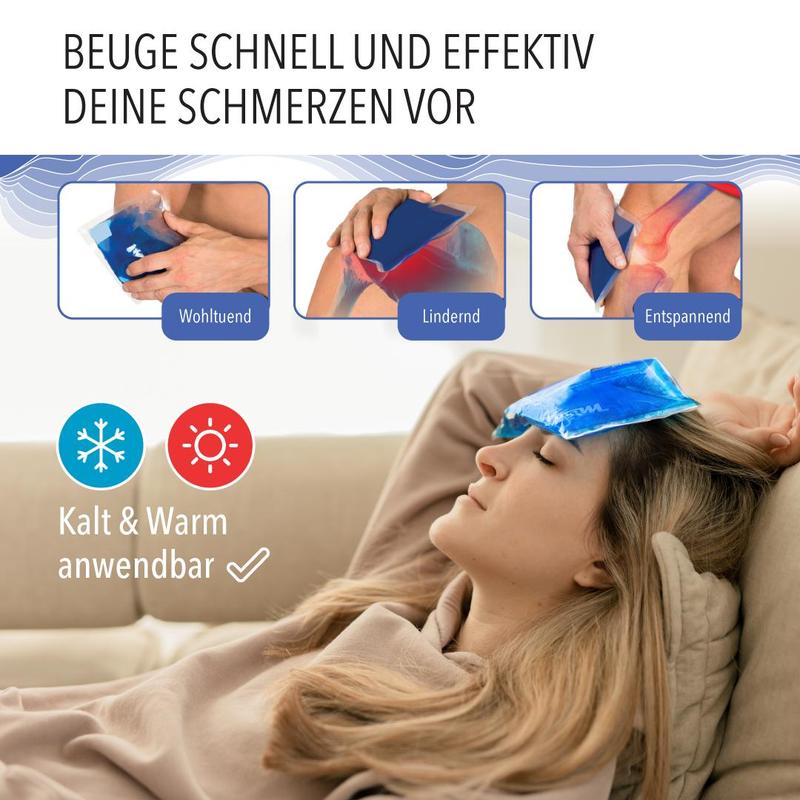 Kalt-Warm-Kompresse, 3er Box 12x20 cm für Wärme und Kältetherapie bei Schmerzen – Detailansicht 3