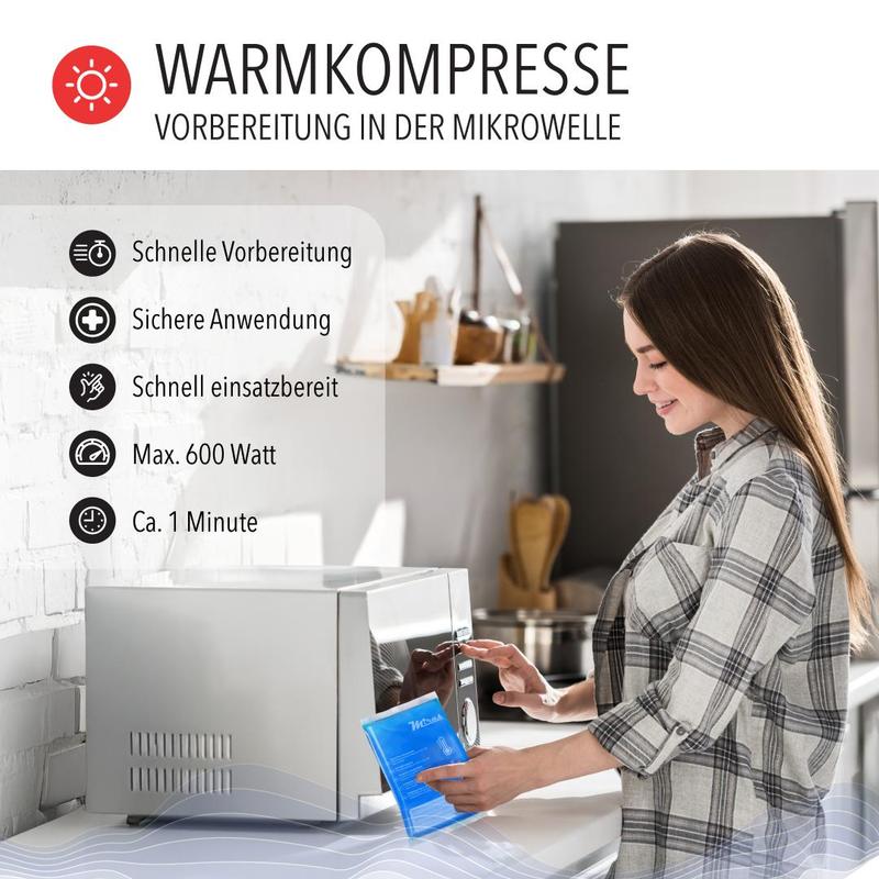 Kalt-Warm-Kompresse, 3er Box 12x20 cm für Wärme und Kältetherapie bei Schmerzen – Detailansicht 5