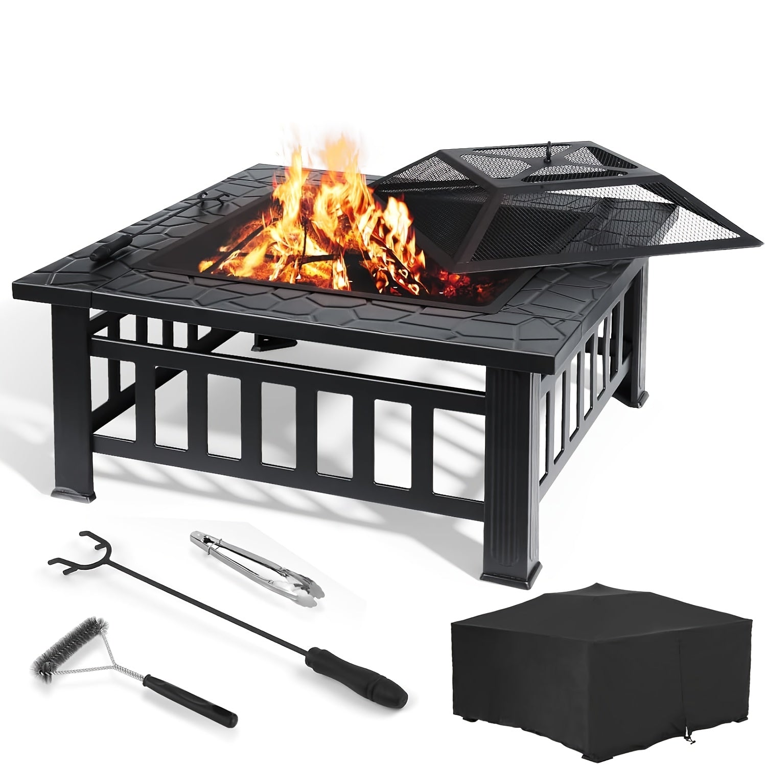 Kamin, 81 cm für Garten und Terrasse – Detailansicht 3
