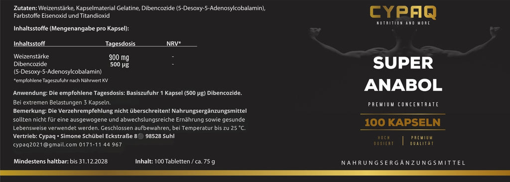 Kapseln SUPER ANABOL Hardcore, Unisex für Alltag und Zuhause – Detailansicht 5