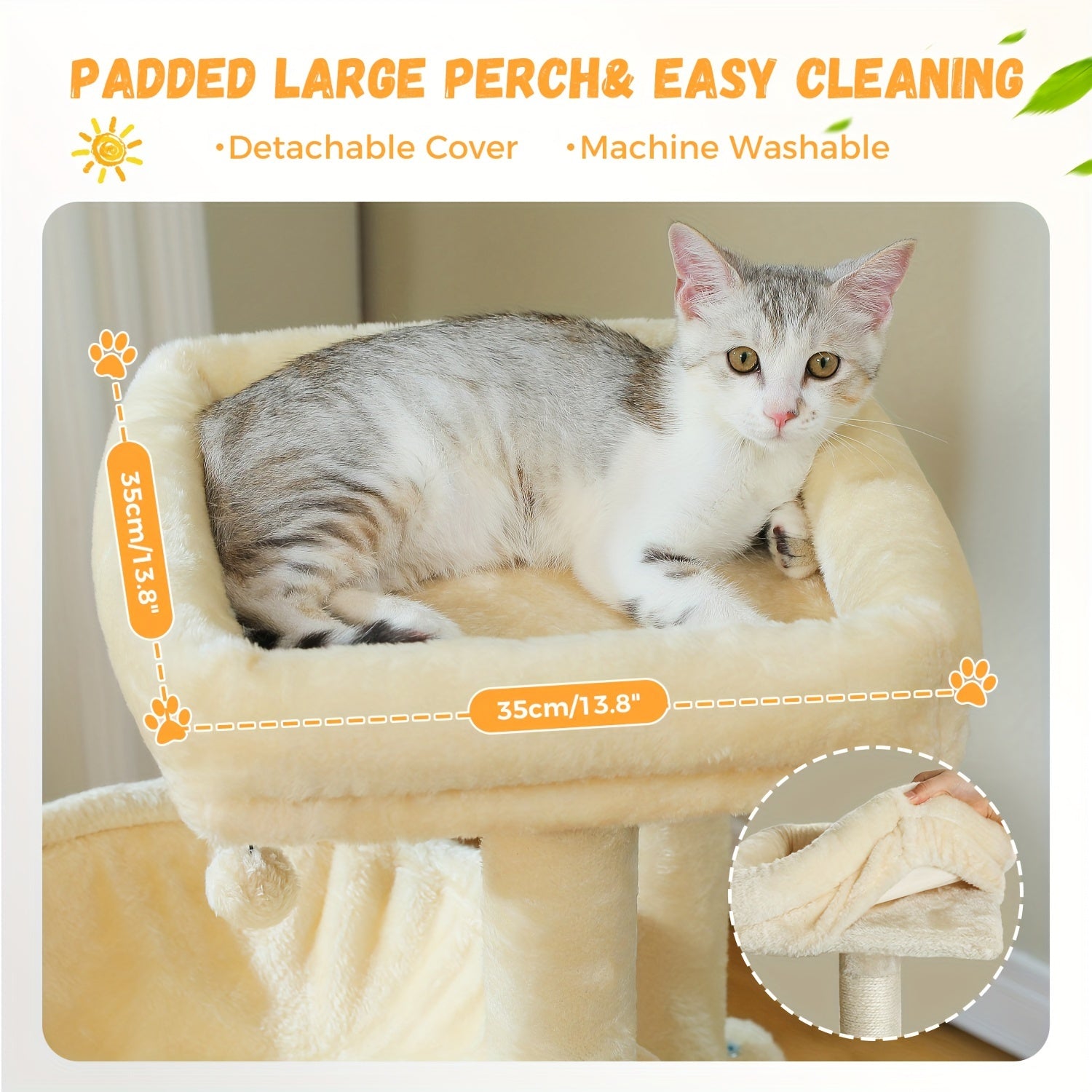 Katzen-Kratzbaum, 104cm für Haustiere und Zuhause – Detailansicht 14