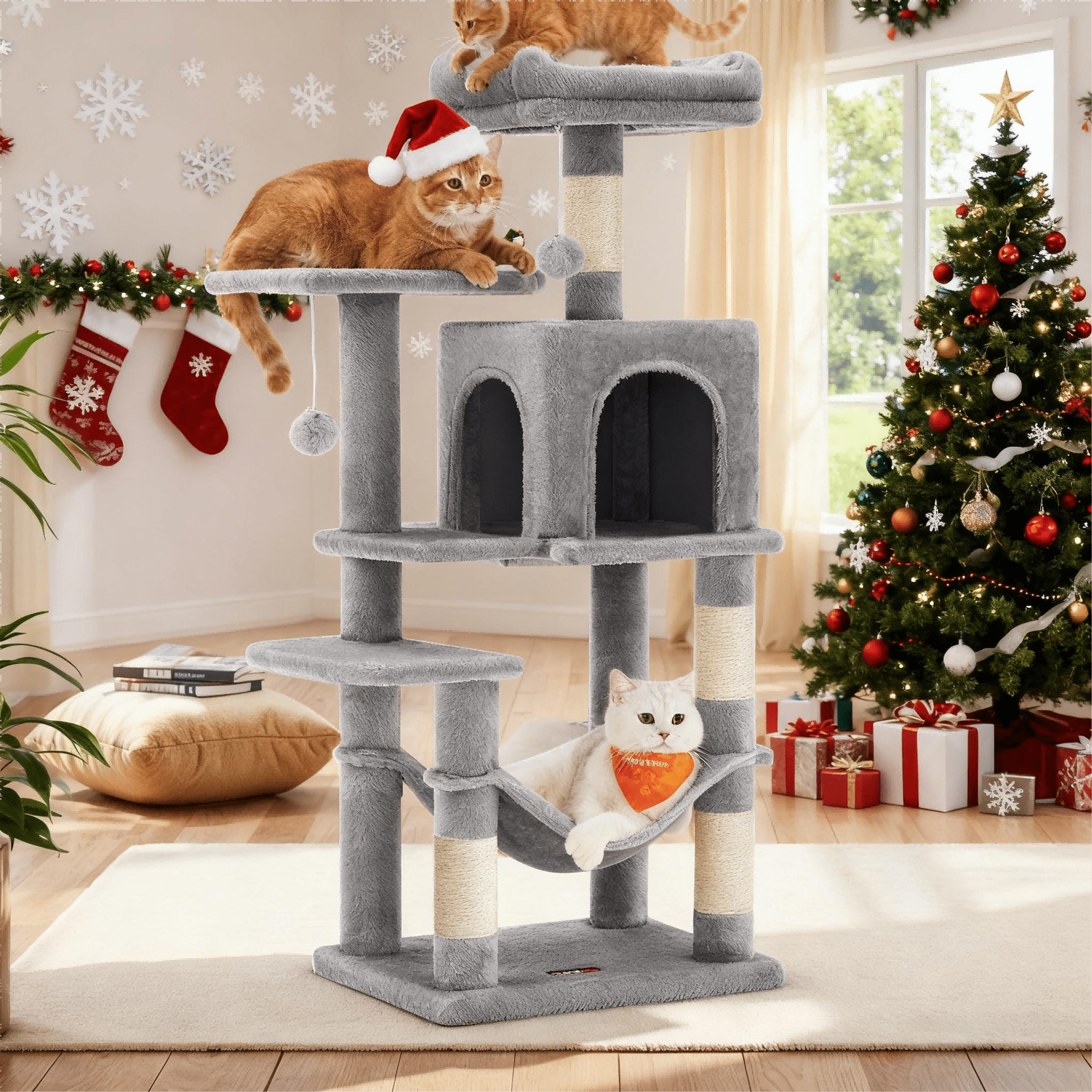 Katzen-Kratzbaum, 112 cm für Haustiere und Zuhause – Hauptansicht