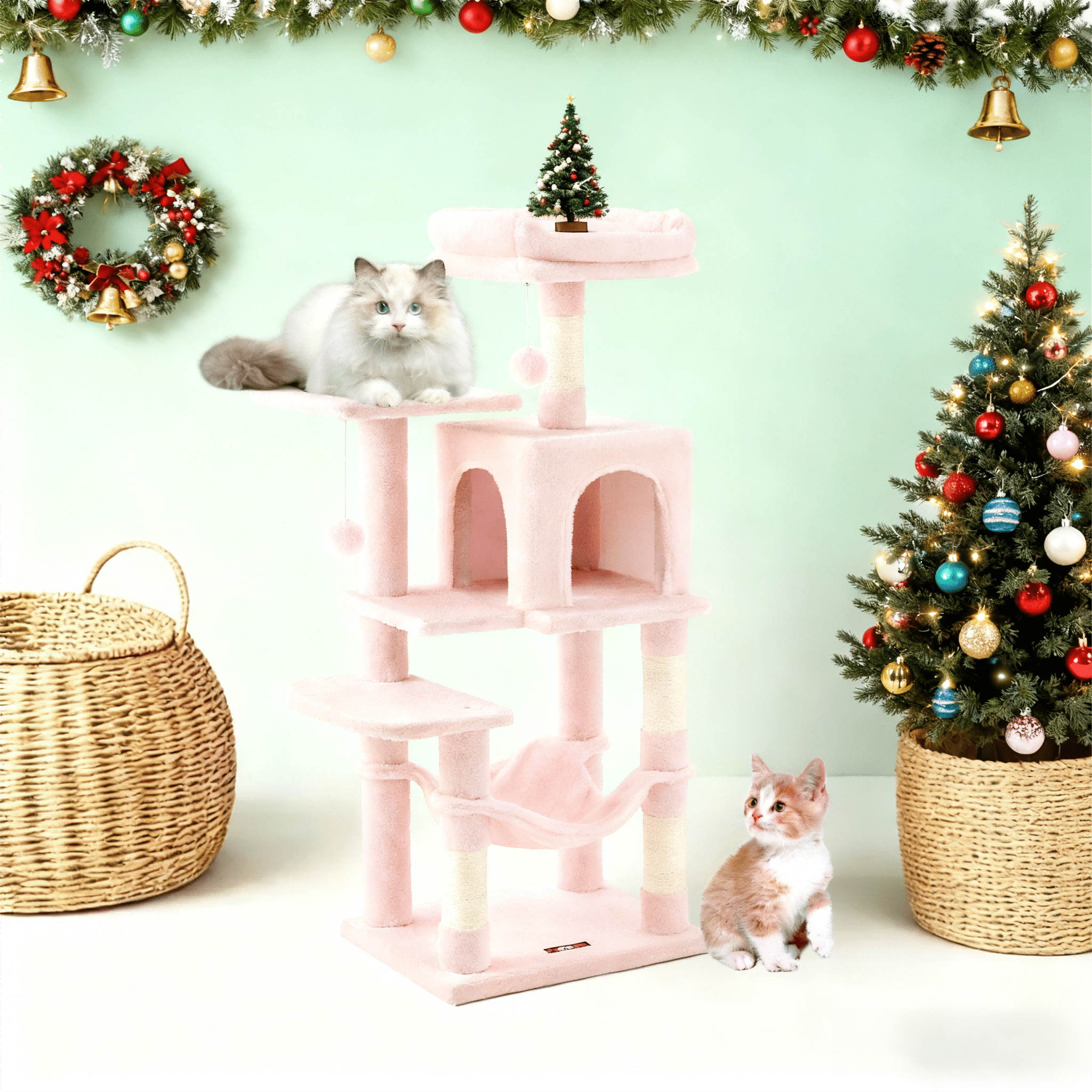 Katzen-Kratzbaum, 112 cm für Haustiere und Zuhause – Detailansicht 20
