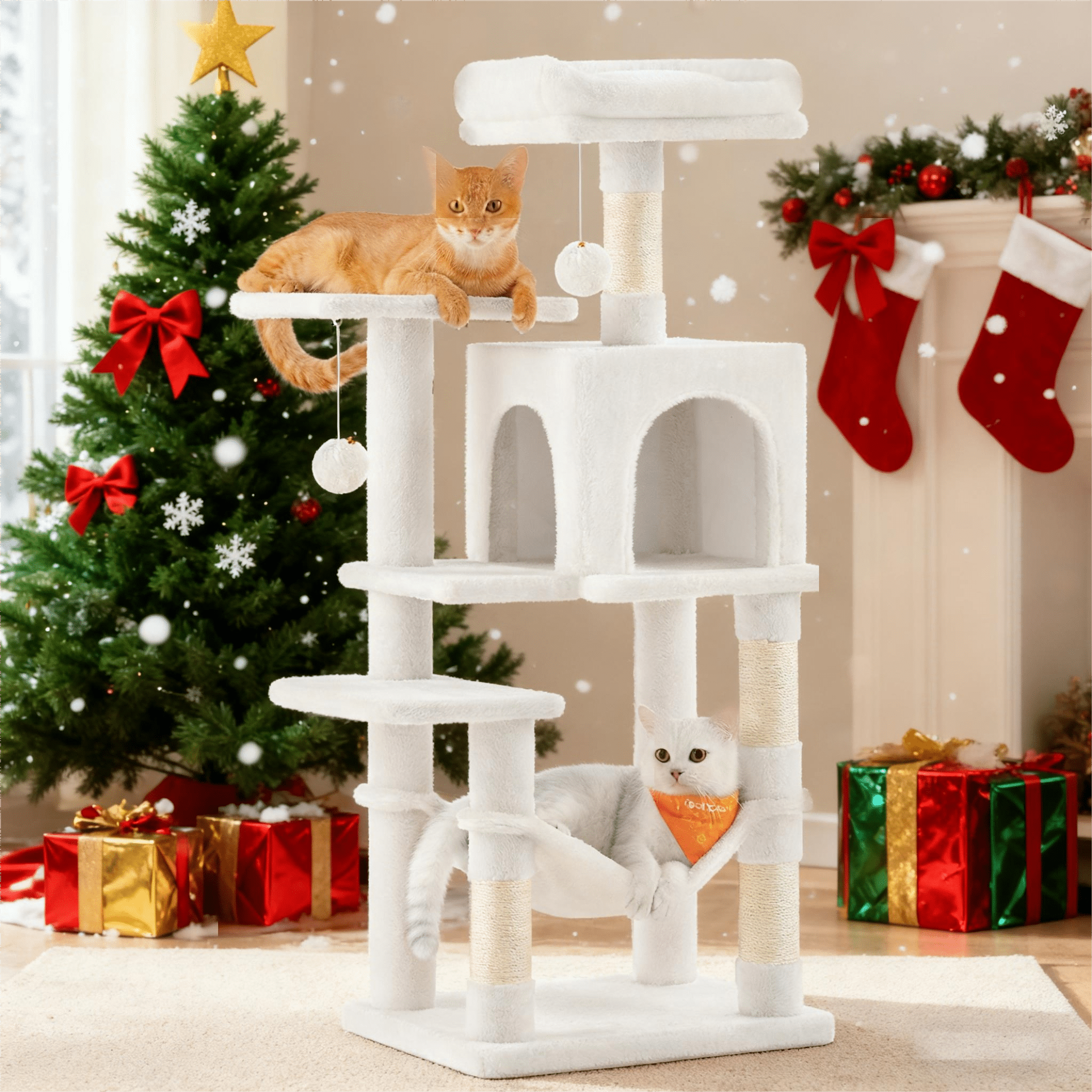 Katzen-Kratzbaum, 112 cm für Haustiere und Zuhause – Detailansicht 30
