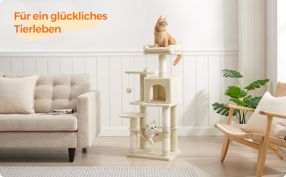 Katzen-Kratzbaum, 112 cm für Haustiere und Zuhause – Detailansicht 35