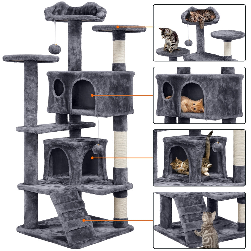 Katzen-Kratzbaum, 138 cm für Haustiere und Zuhause – Detailansicht 2