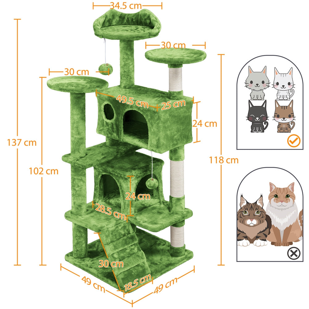 Katzen-Kratzbaum, 138 cm für Haustiere und Zuhause – Detailansicht 22