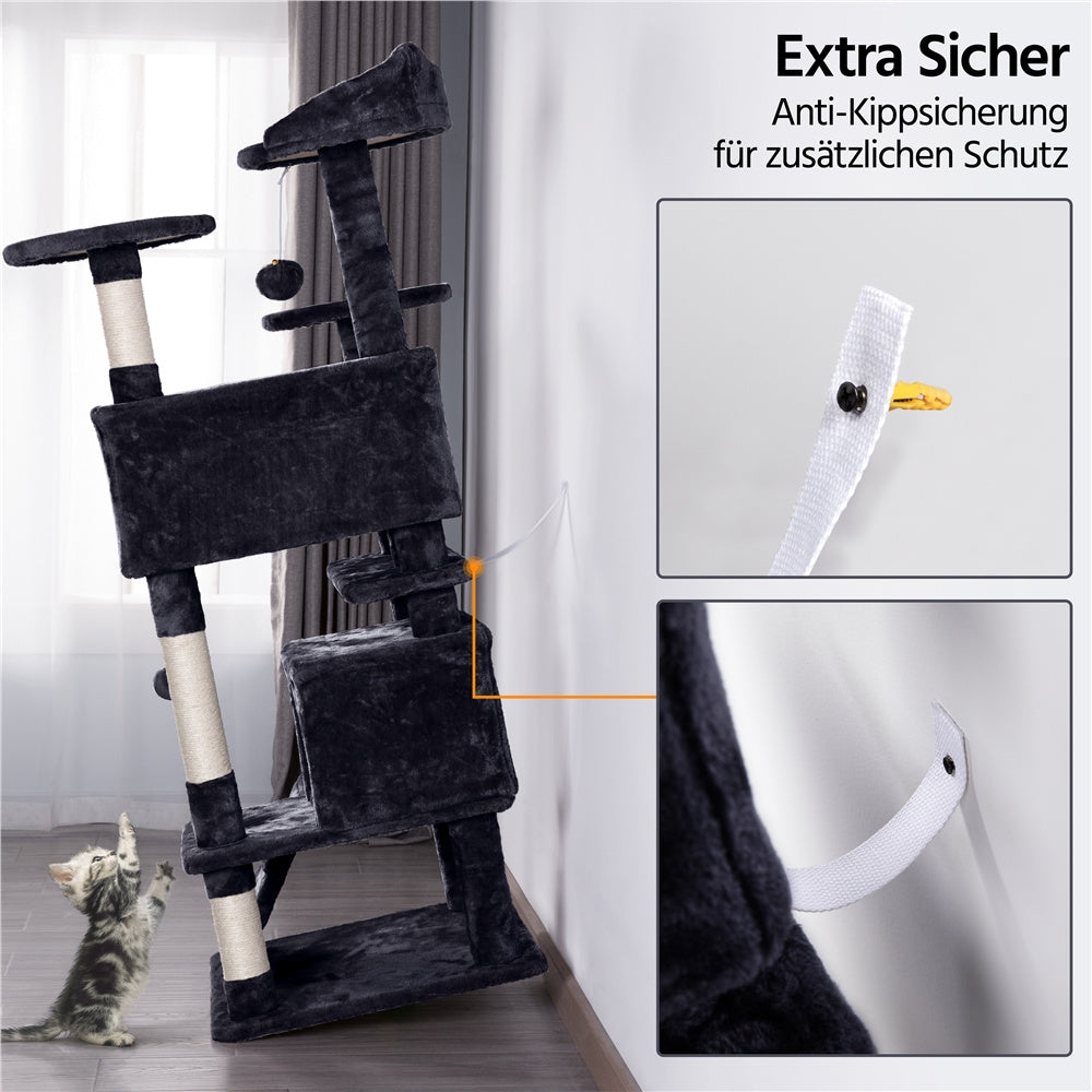 Katzen-Kratzbaum, 138 cm für Haustiere und Zuhause – Detailansicht 36