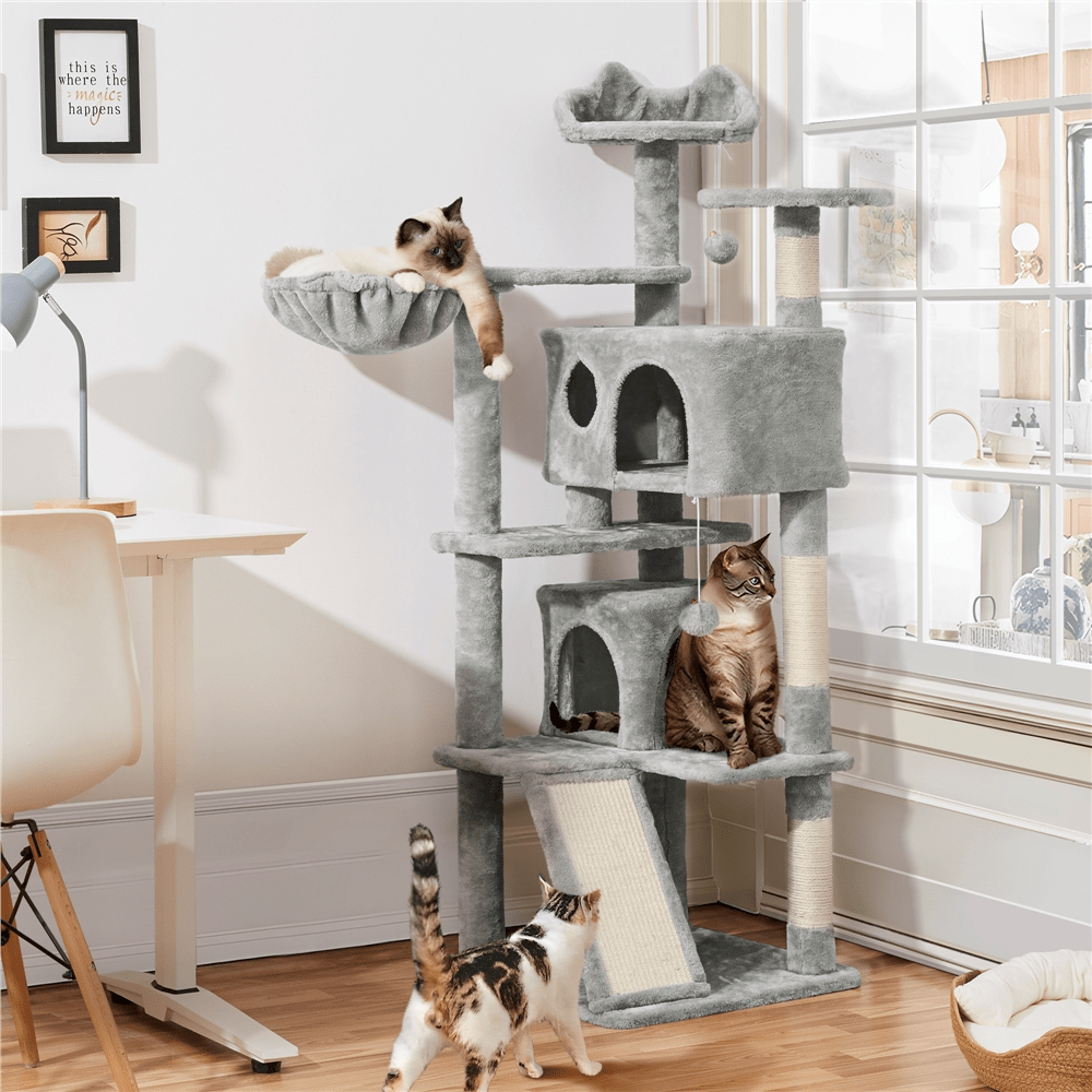 Katzen-Kratzbaum, 145 cm für Haustiere und Zuhause – Hauptansicht