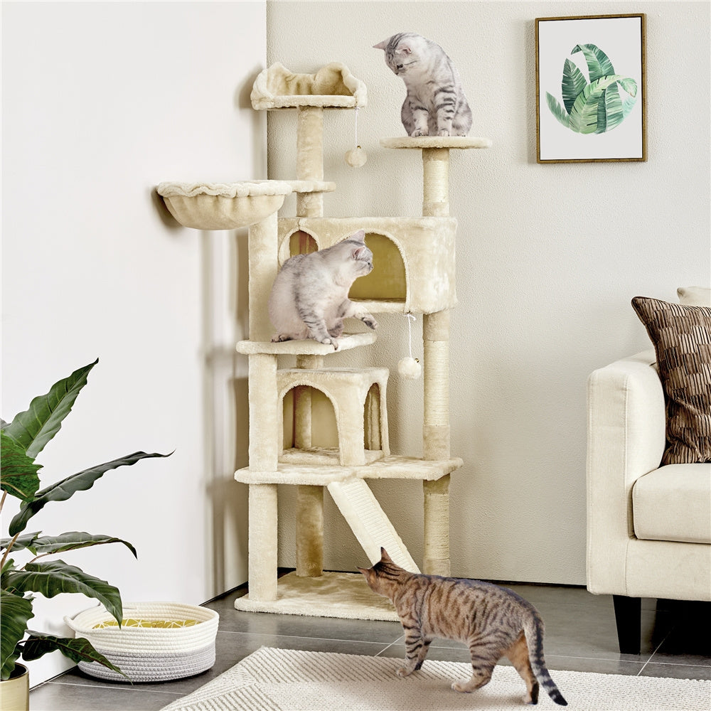 Katzen-Kratzbaum, 145 cm für Haustiere und Zuhause – Detailansicht 14