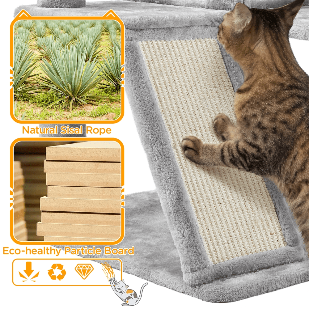 Katzen-Kratzbaum, 145 cm für Haustiere und Zuhause – Detailansicht 23