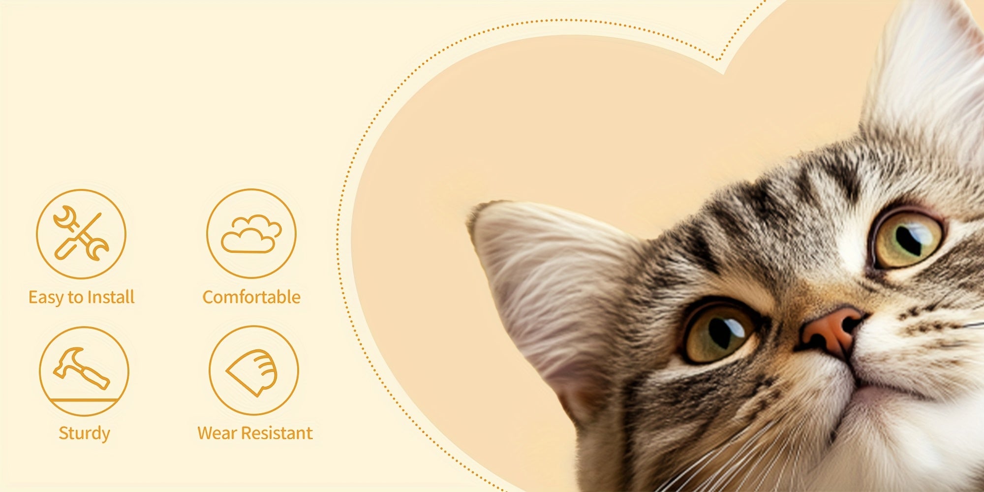 Katzen-Kratzbaum, 149cm für Haustiere und Zuhause – Detailansicht 6
