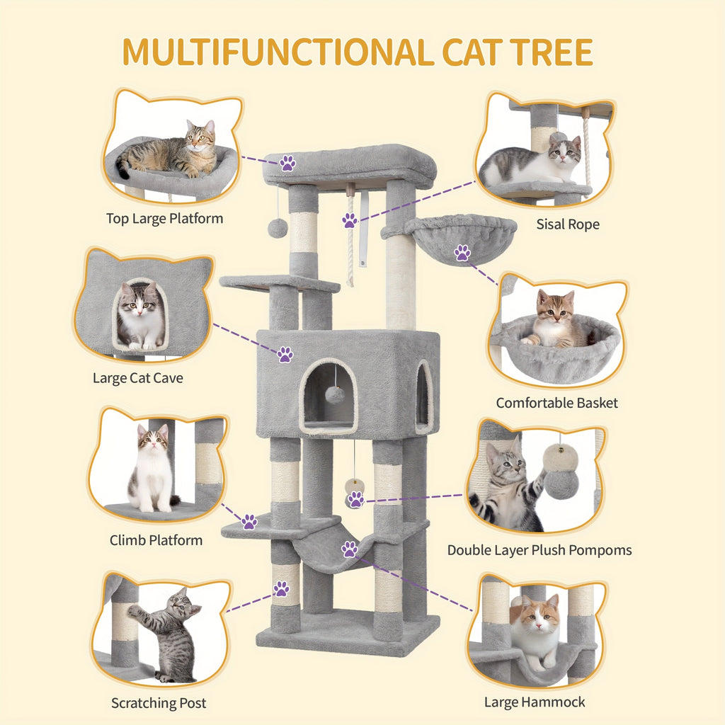 Katzen-Kratzbaum, 149cm für Haustiere und Zuhause – Detailansicht 10