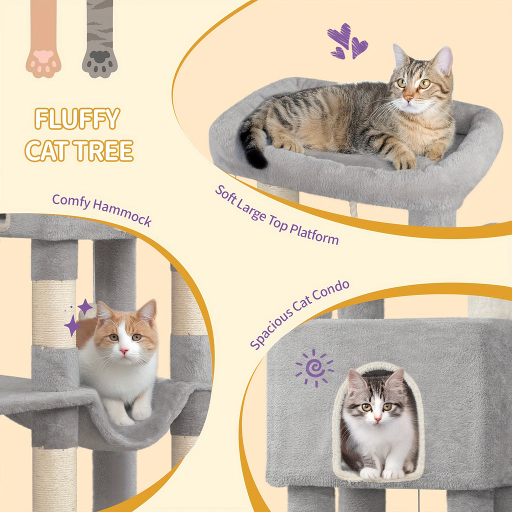 Katzen-Kratzbaum, 149cm für Haustiere und Zuhause – Detailansicht 11