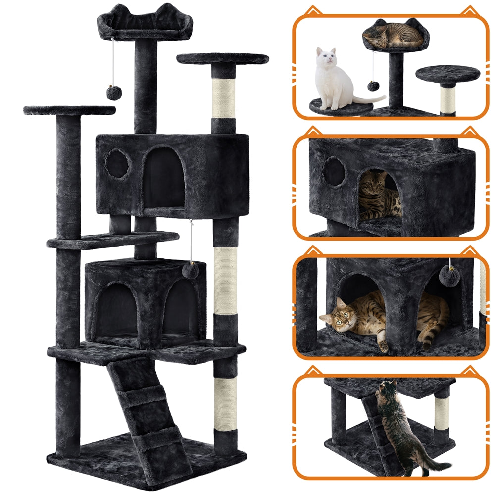 Katzen-Kratzbaum, 158 cm für Haustiere und Zuhause – Detailansicht 3
