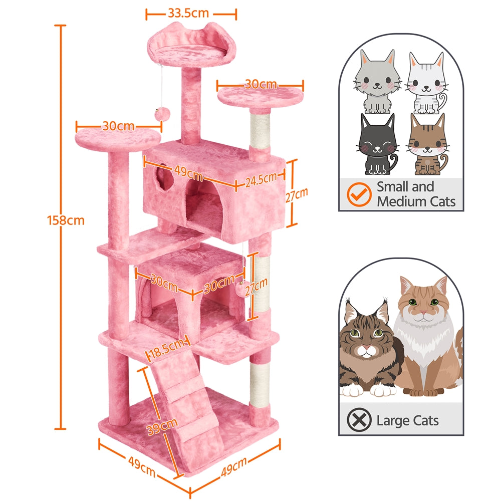 Katzen-Kratzbaum, 158 cm für Haustiere und Zuhause – Detailansicht 6