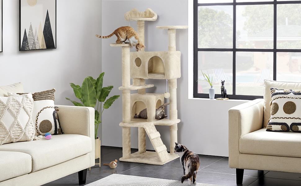 Katzen-Kratzbaum, 158 cm für Haustiere und Zuhause – Detailansicht 22