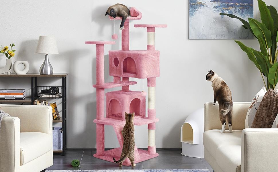 Katzen-Kratzbaum, 158 cm für Haustiere und Zuhause – Detailansicht 23