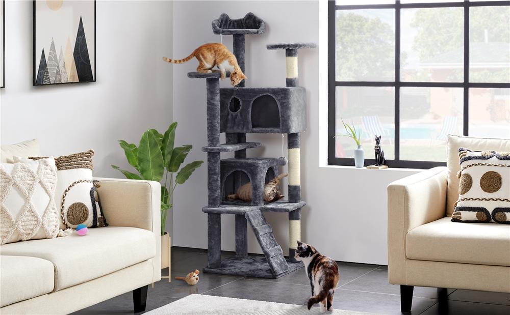 Katzen-Kratzbaum, 158 cm für Haustiere und Zuhause – Detailansicht 25
