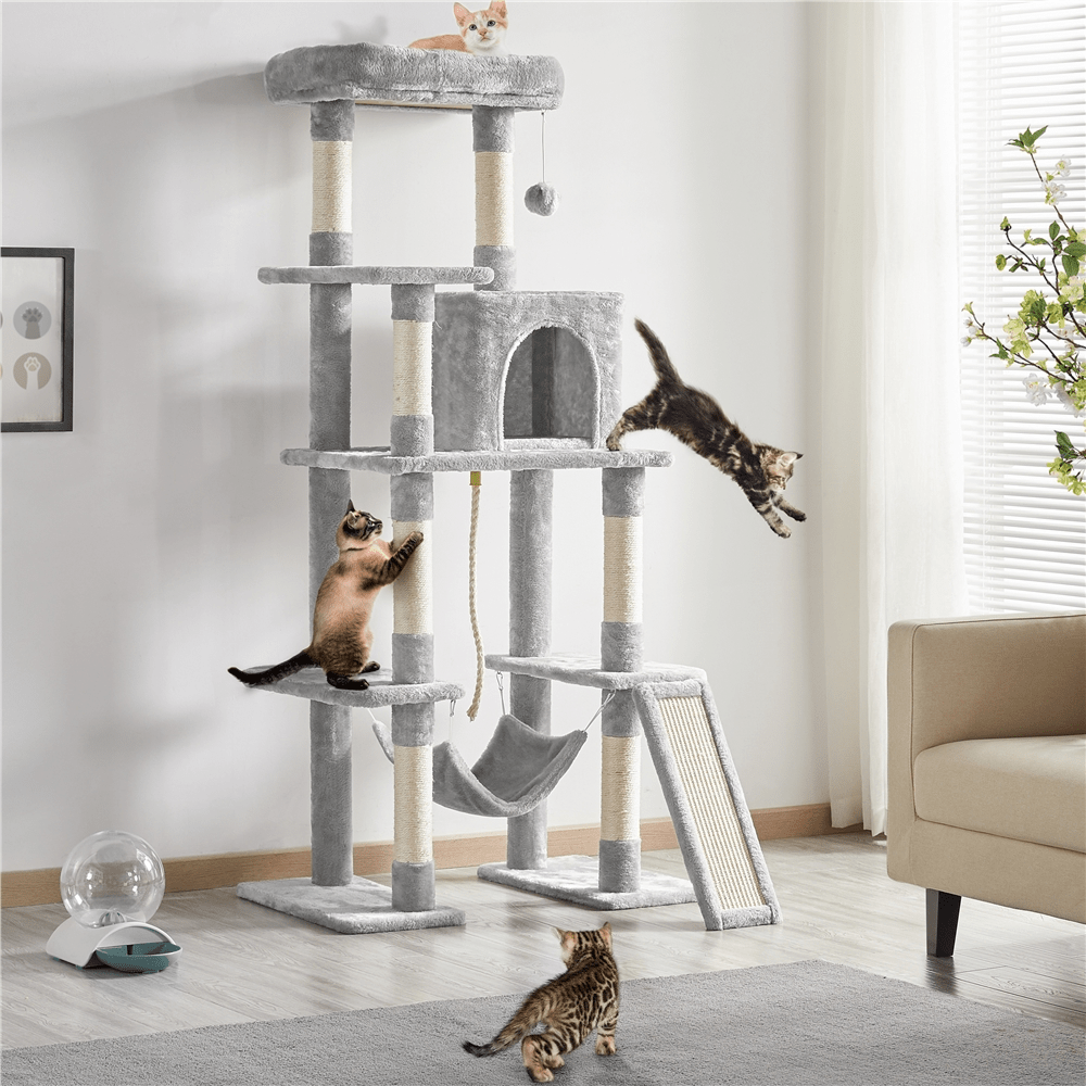 Katzen-Kratzbaum, 160cm für Haustiere und Zuhause – Detailansicht 3