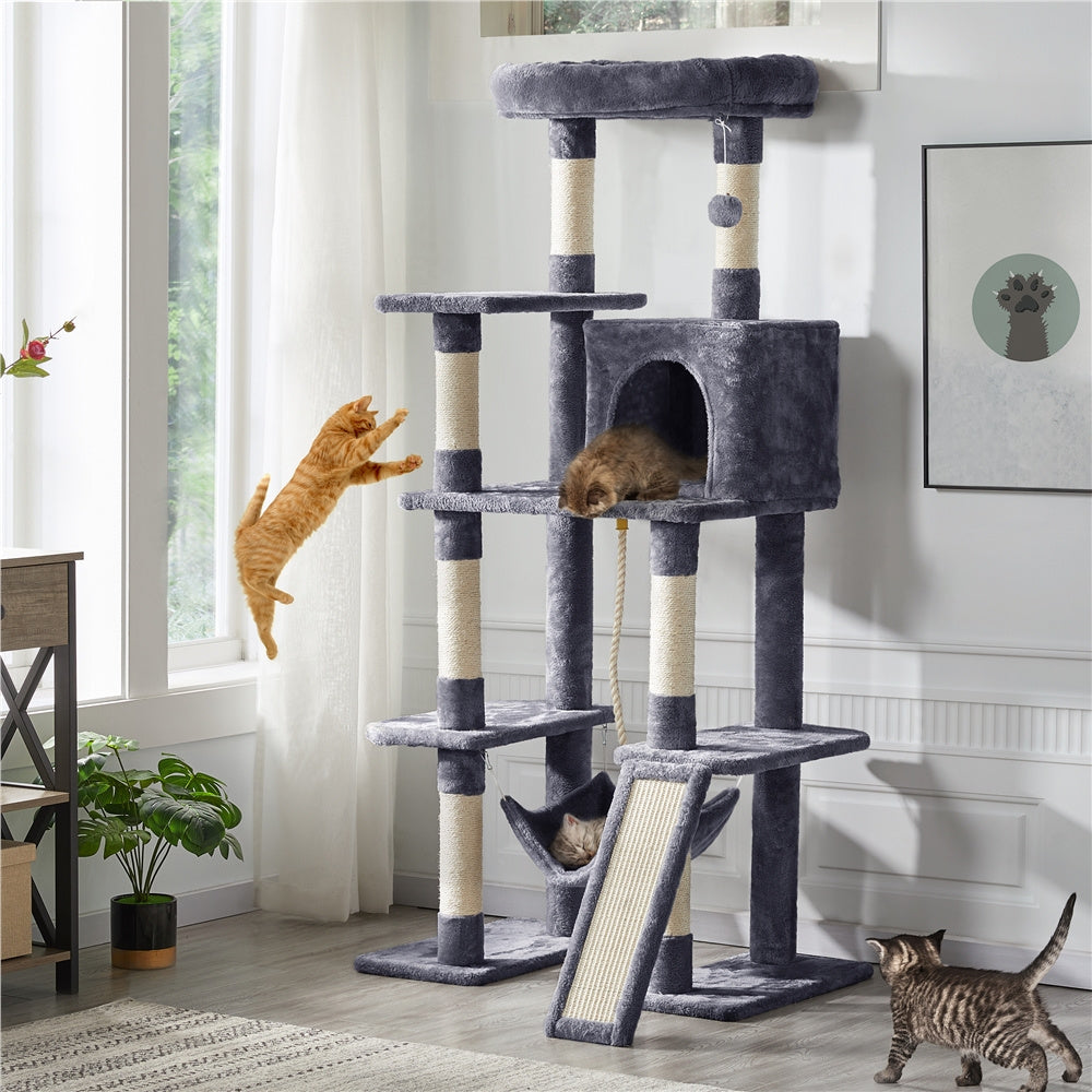 Katzen-Kratzbaum, 160cm für Haustiere und Zuhause – Detailansicht 4