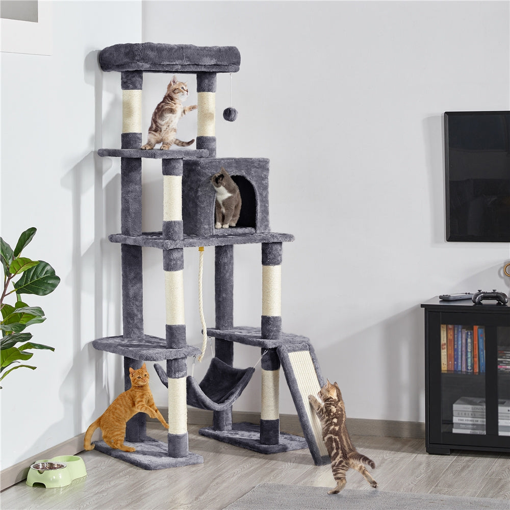 Katzen-Kratzbaum, 160cm für Haustiere und Zuhause – Detailansicht 9