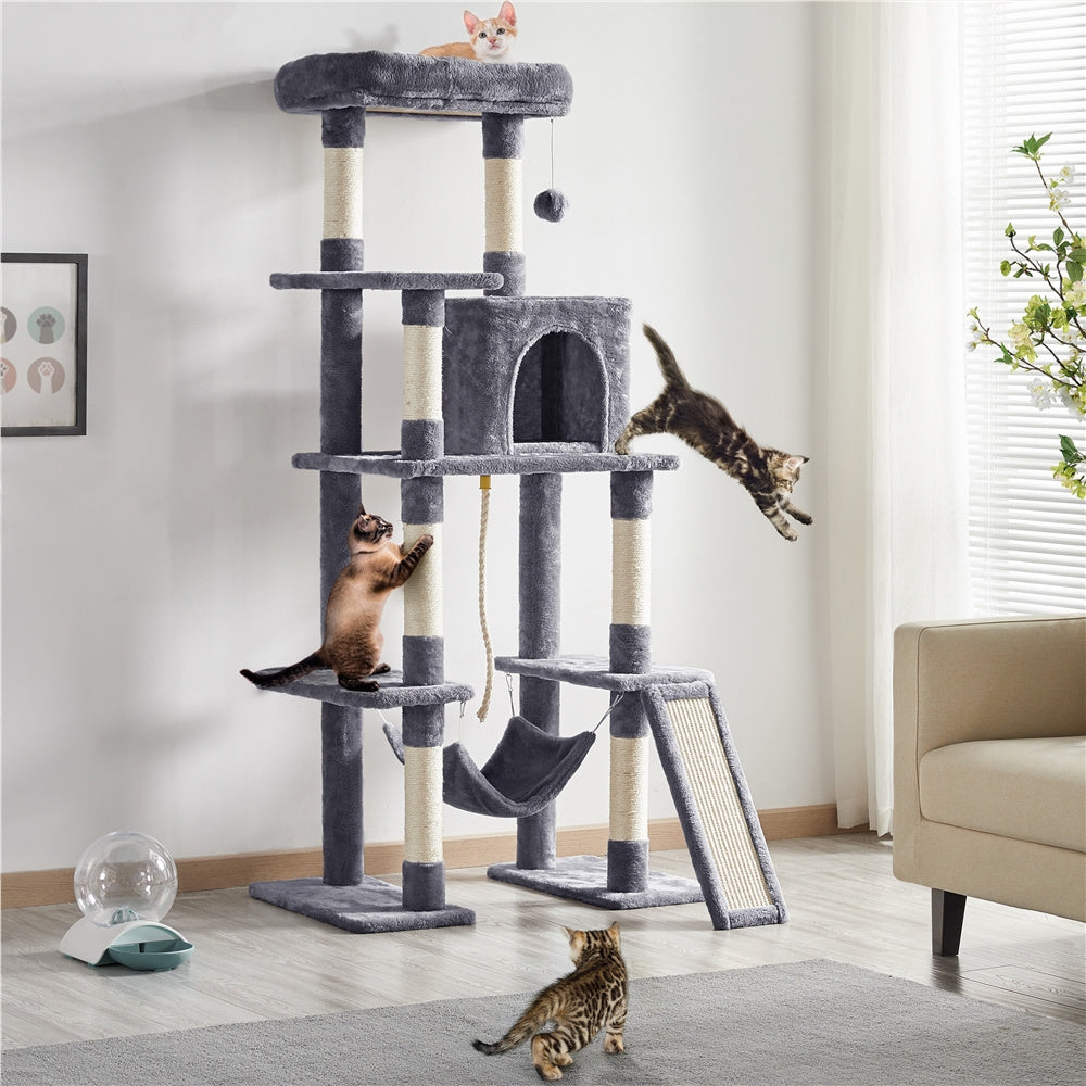 Katzen-Kratzbaum, 160cm für Haustiere und Zuhause – Detailansicht 10