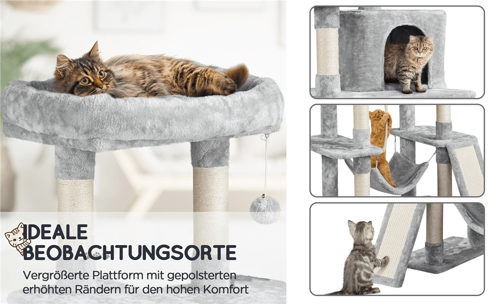 Katzen-Kratzbaum, 160cm für Haustiere und Zuhause – Detailansicht 15