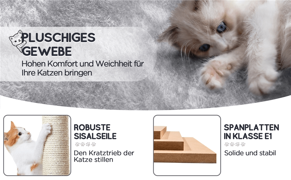 Katzen-Kratzbaum, 160cm für Haustiere und Zuhause – Detailansicht 16