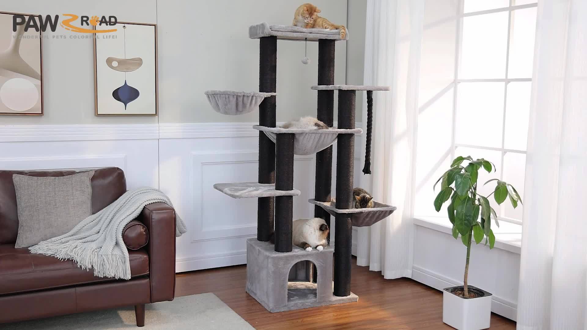 Katzen-Kratzbaum, 170 cm für Haustiere und Zuhause – Detailansicht 18