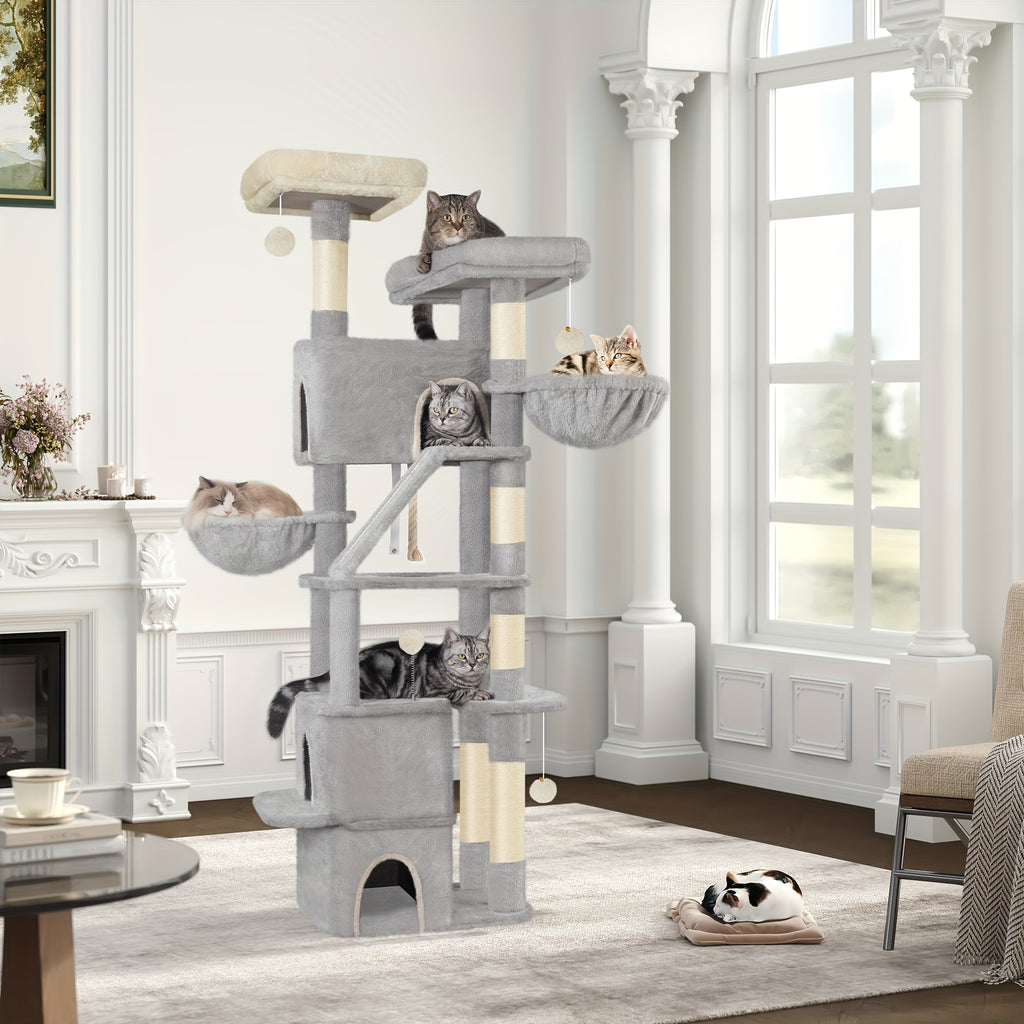 Katzen-Kratzbaum, 185 cm für Haustiere und Zuhause – Detailansicht 2