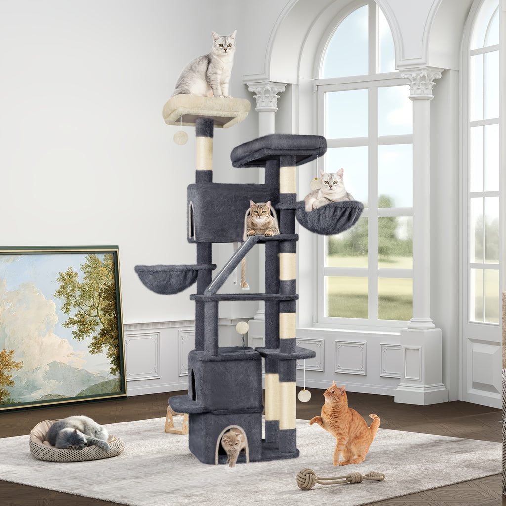 Katzen-Kratzbaum, 185 cm für Haustiere und Zuhause – Detailansicht 3