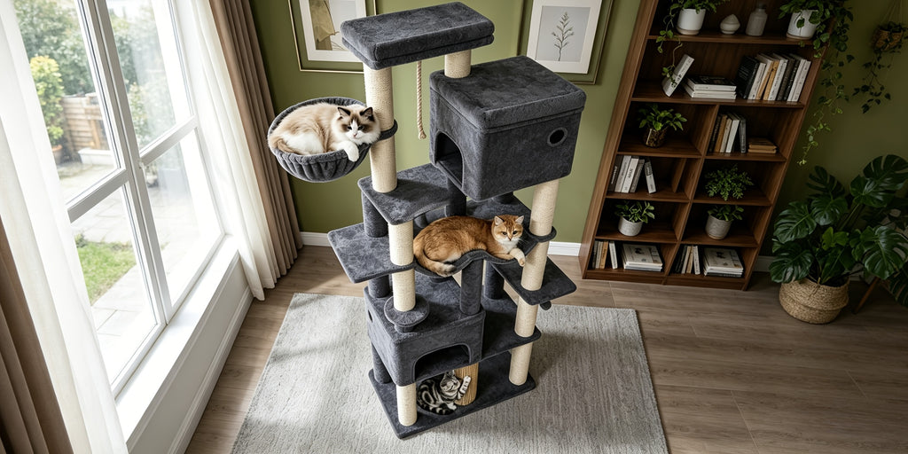 Katzen-Kratzbaum, 187 cm für Haustiere und Zuhause – Detailansicht 9