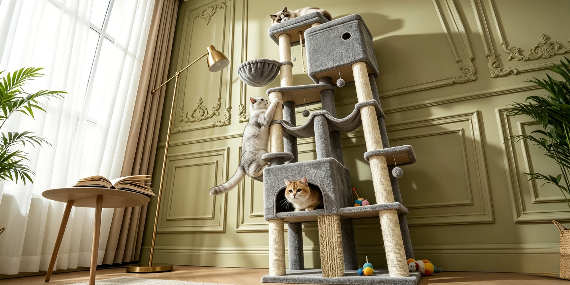Katzen-Kratzbaum, 187 cm für Haustiere und Zuhause – Detailansicht 11