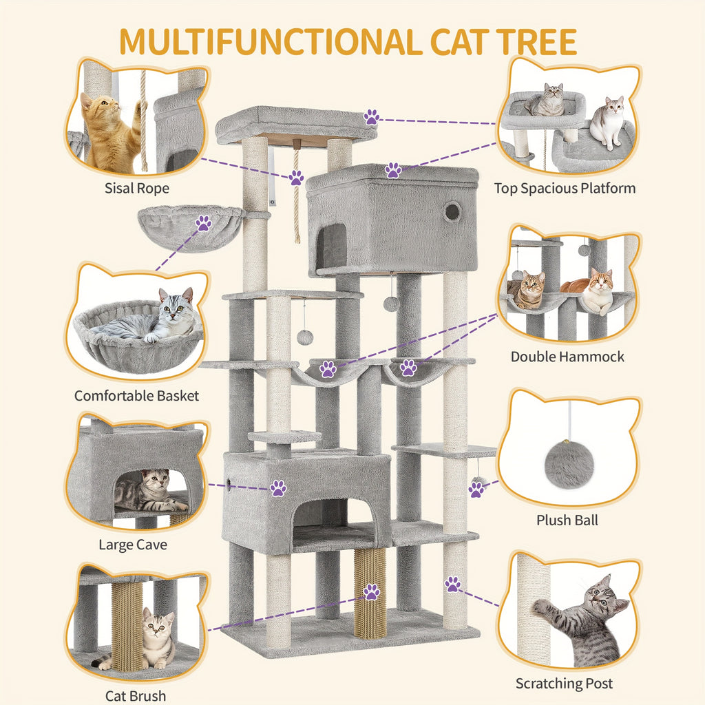 Katzen-Kratzbaum, 200cm für Haustiere und Zuhause – Hauptansicht
