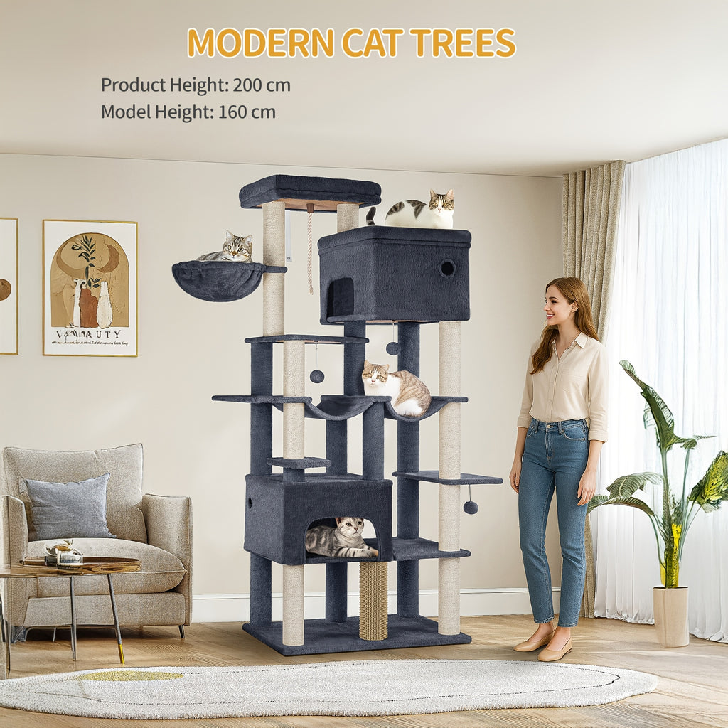 Katzen-Kratzbaum, 200cm für Haustiere und Zuhause – Detailansicht 5