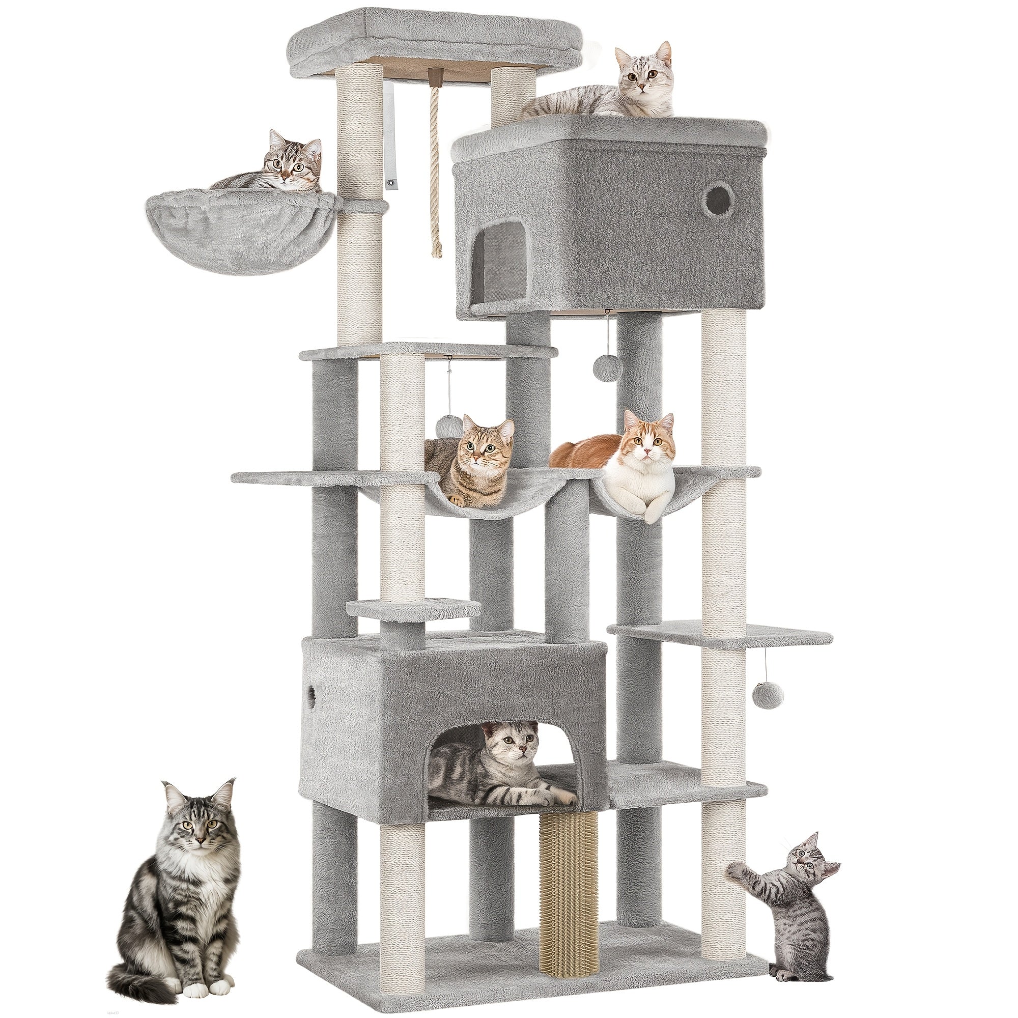 Katzen-Kratzbaum, 200cm für Schlafzimmer und Bett – Detailansicht 4