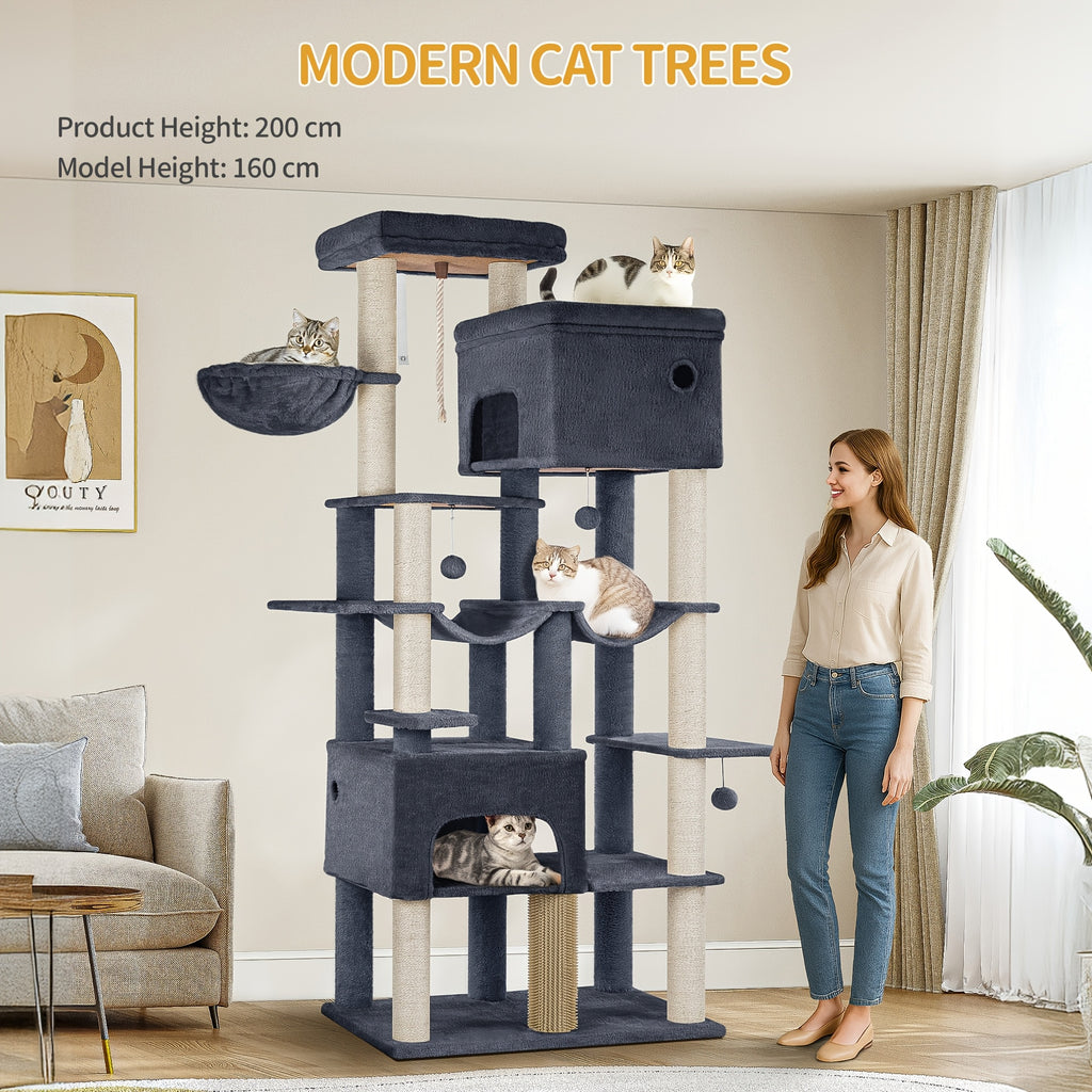 Katzen-Kratzbaum, 200cm für Schlafzimmer und Bett – Detailansicht 5