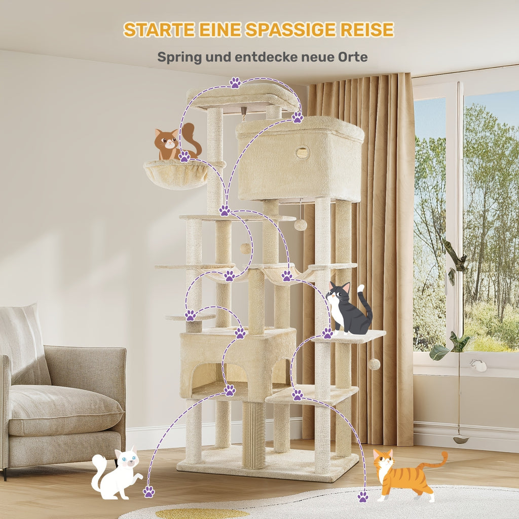 Katzen-Kratzbaum, 200cm für Schlafzimmer und Bett – Detailansicht 6