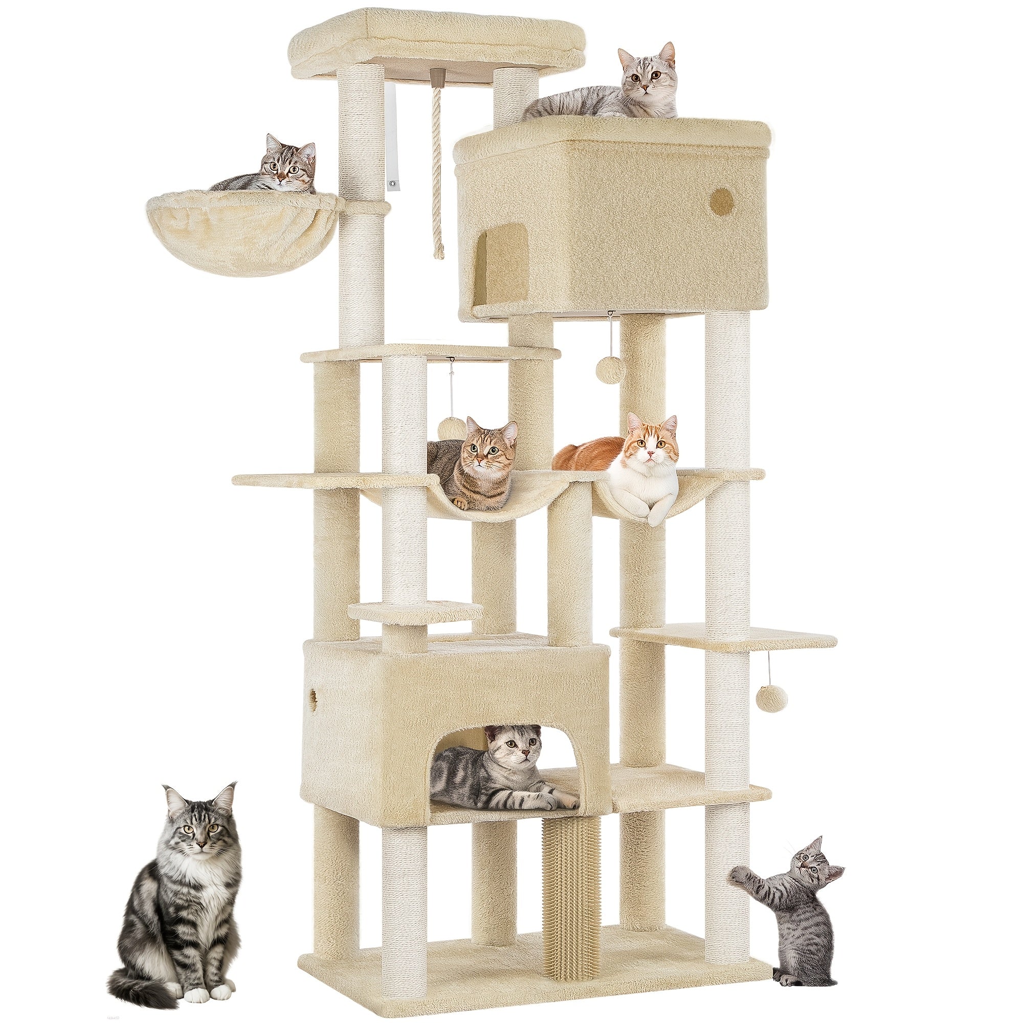 Katzen-Kratzbaum, 200cm für Schlafzimmer und Bett – Detailansicht 14