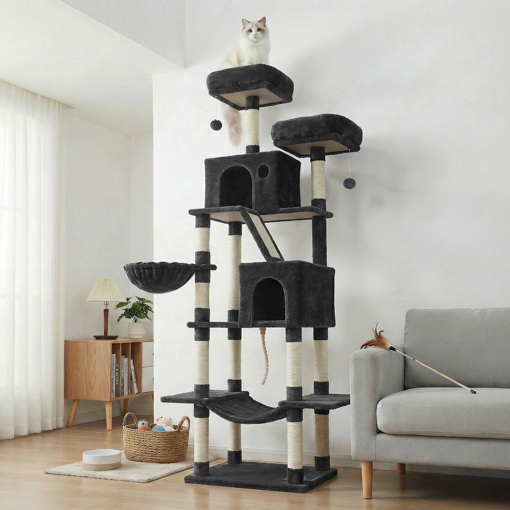 Katzen-Kratzbaum, 206 cm für Haustiere und Zuhause – Detailansicht 2