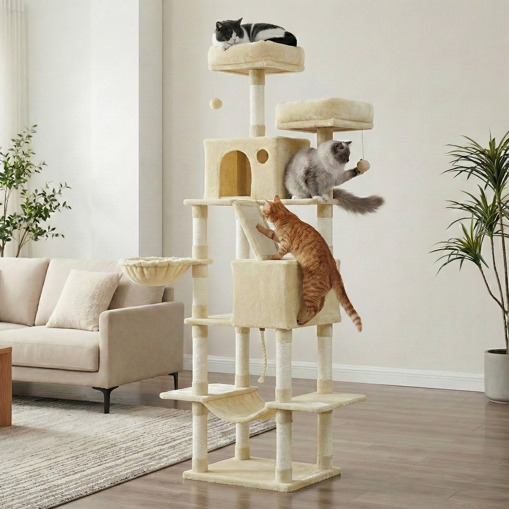 Katzen-Kratzbaum, 206 cm für Haustiere und Zuhause – Detailansicht 11