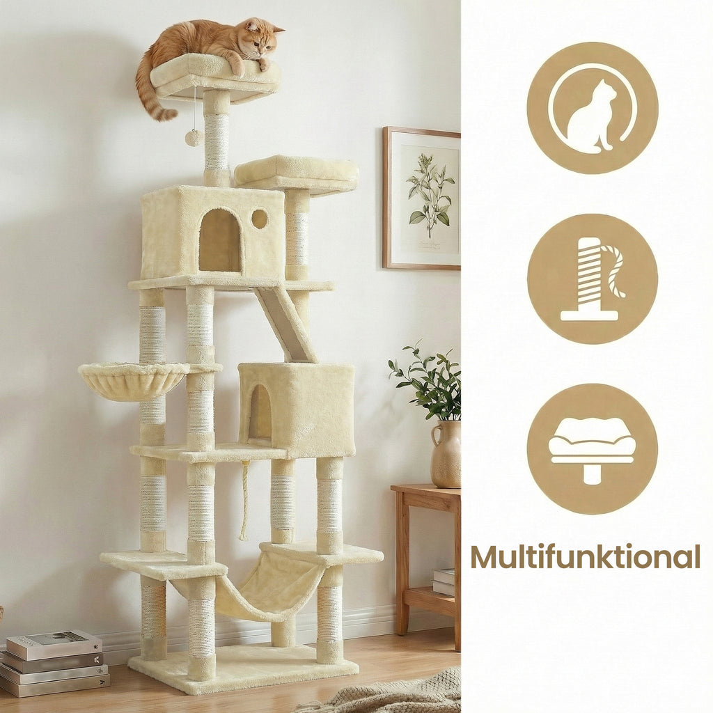 Katzen-Kratzbaum, 206 cm für Haustiere und Zuhause – Detailansicht 15