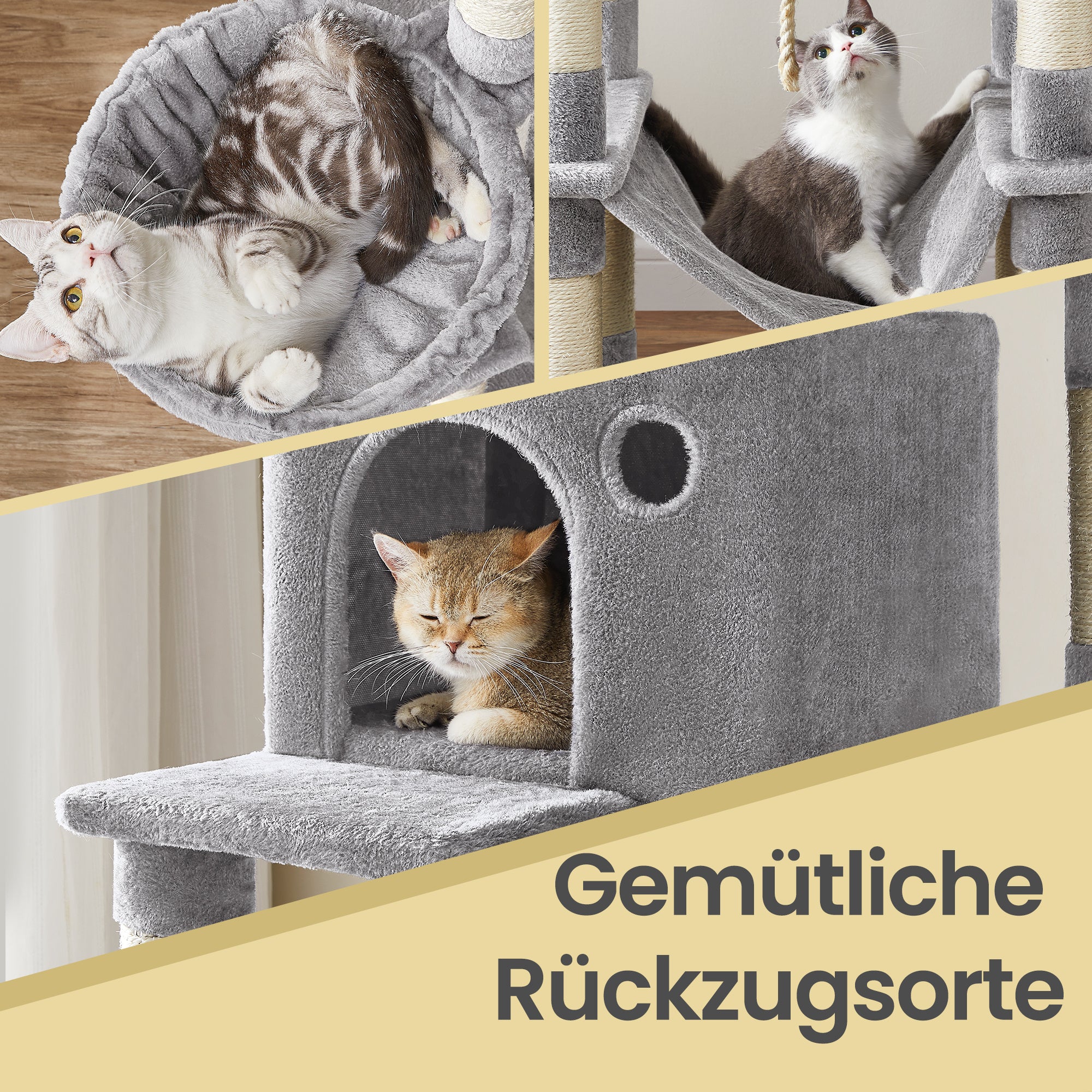 Katzen-Kratzbaum, 206 cm für Haustiere und Zuhause – Detailansicht 22