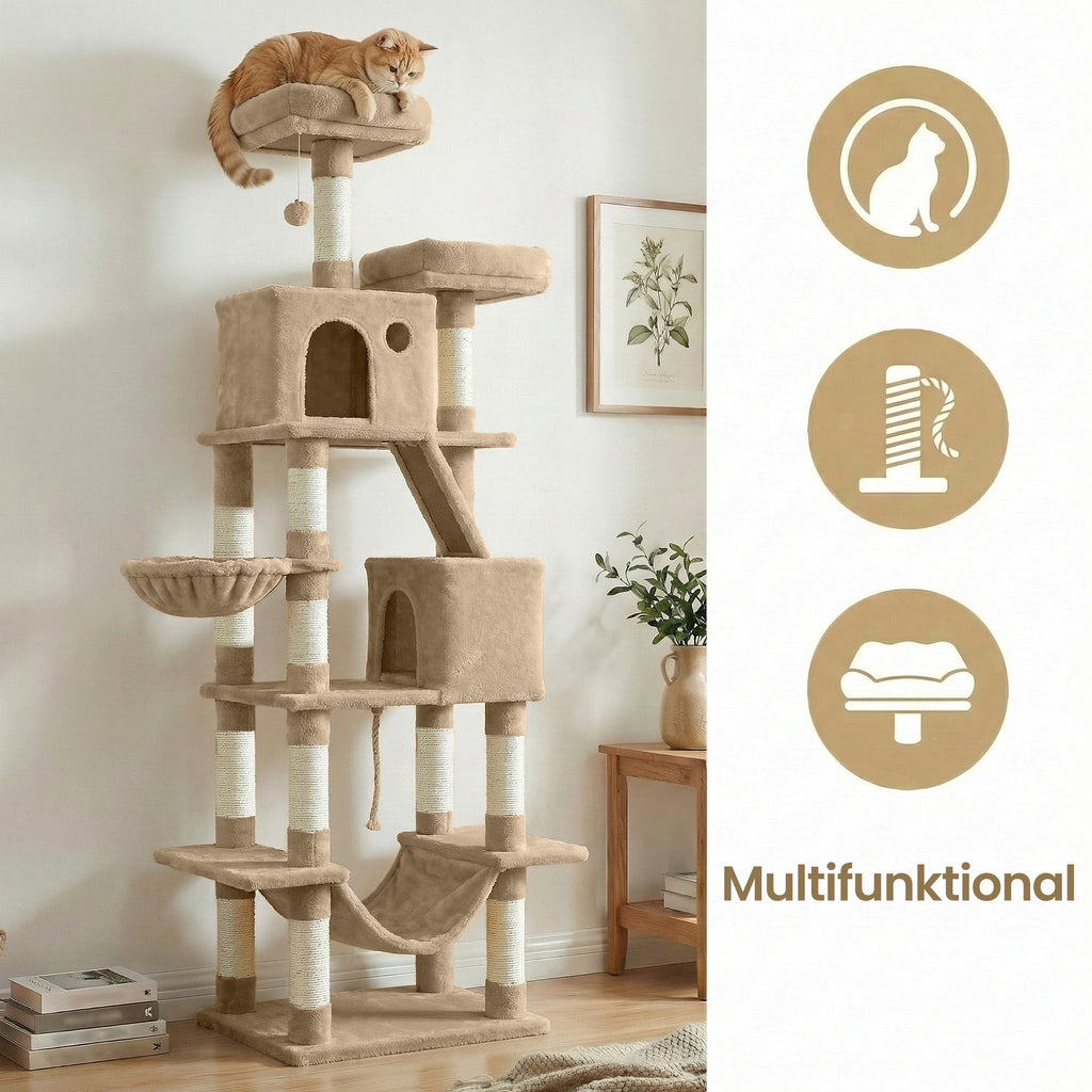 Katzen-Kratzbaum, 206 cm für Haustiere und Zuhause – Detailansicht 31