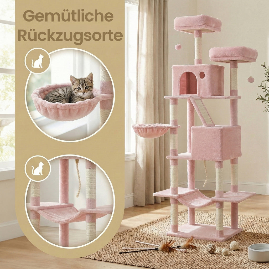 Katzen-Kratzbaum, 206 cm für Haustiere und Zuhause – Detailansicht 36