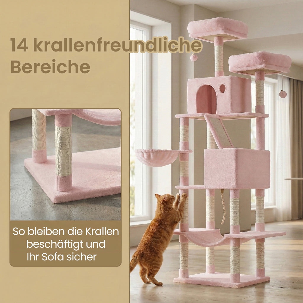 Katzen-Kratzbaum, 206 cm für Haustiere und Zuhause – Detailansicht 38
