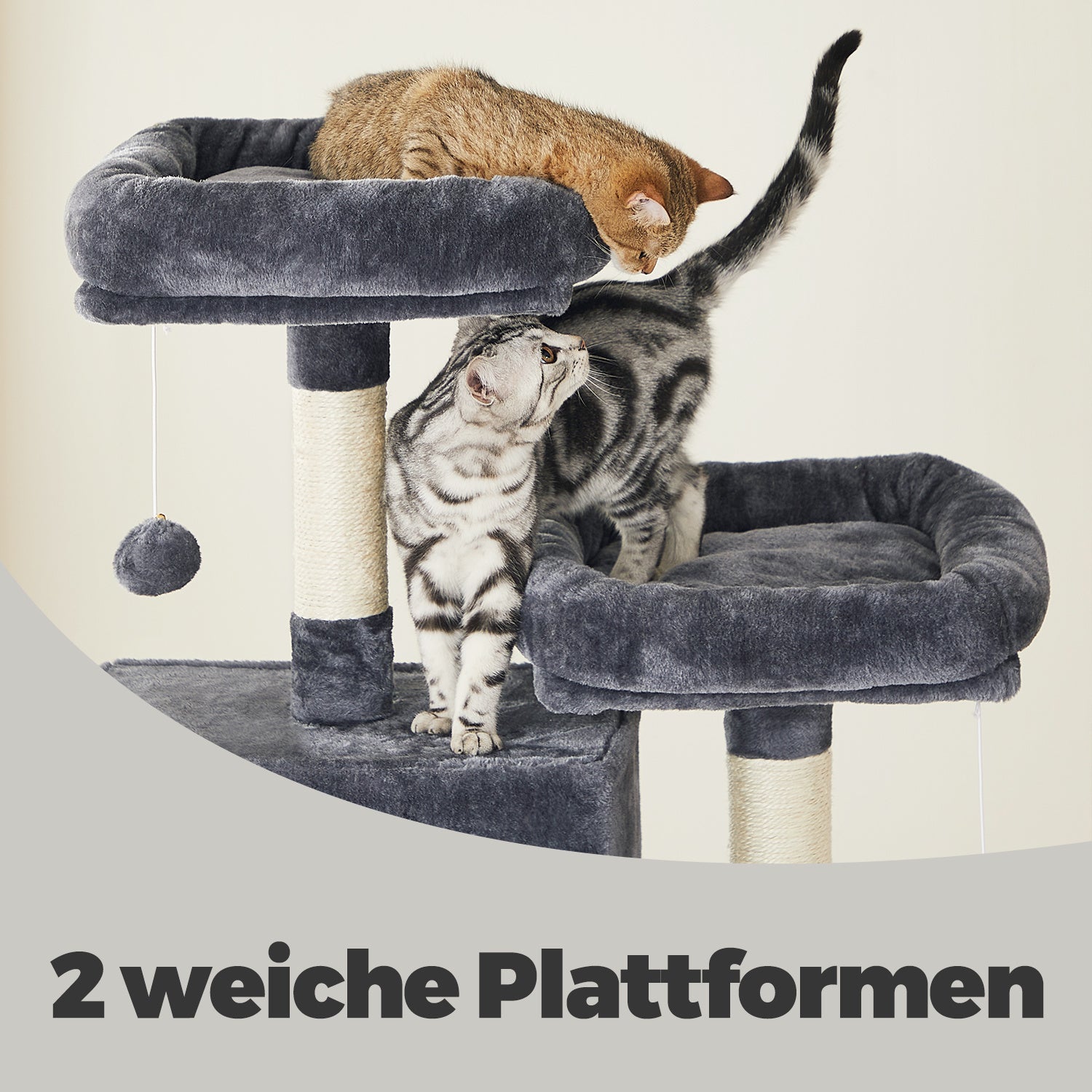 Katzen-Kratzbaum, 206 cm für Haustiere und Zuhause – Detailansicht 48